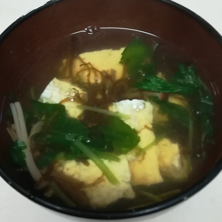 ハサミだけ!体に優しいもずくスープ